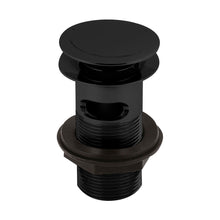 Nuie Wastes Push Button Basin Waste Contemporary Matt Black Stainless Steel 61x61x97mm - JJ Building Materials