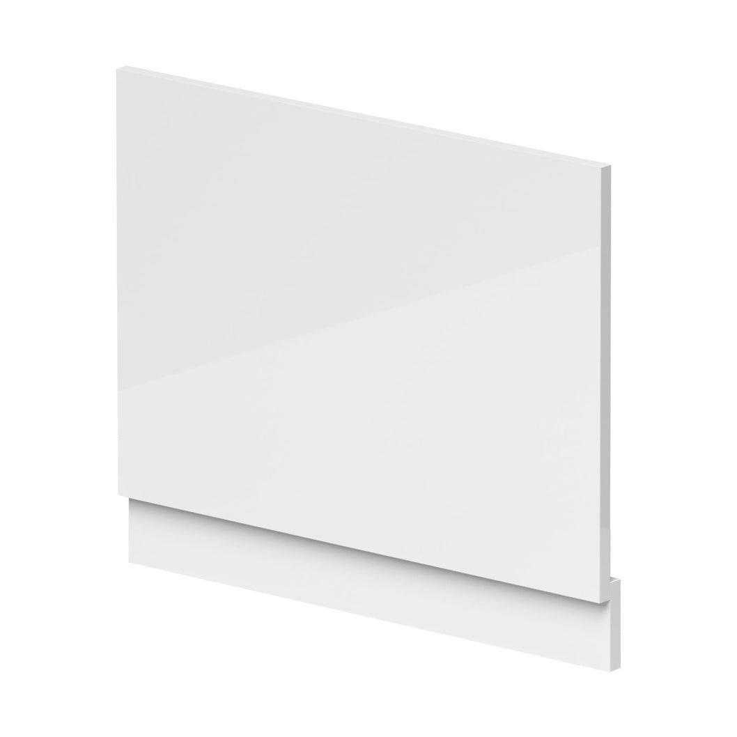Nuie Waterproof Shower Bath End Panel (700mm) Contemporary Gloss White Pvc 700x680x36mm - JJ Building Materials