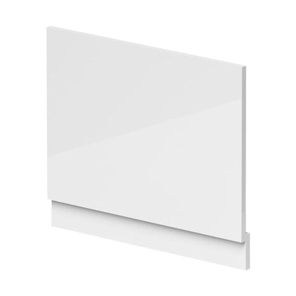 Nuie Waterproof Shower Bath End Panel (700mm) Contemporary Gloss White Pvc 700x680x36mm - JJ Building Materials