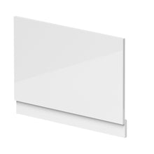 Nuie Waterproof Shower Bath End Panel (800mm) Contemporary Gloss White Pvc 780x780x36mm - JJ Building Materials