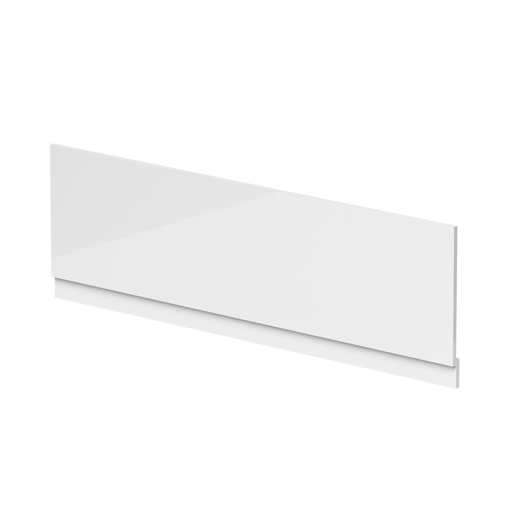 Nuie Waterproof Shower Bath Front Panel (1800mm) Contemporary Gloss White Pvc 1795x1795x36mm - JJ Building Materials