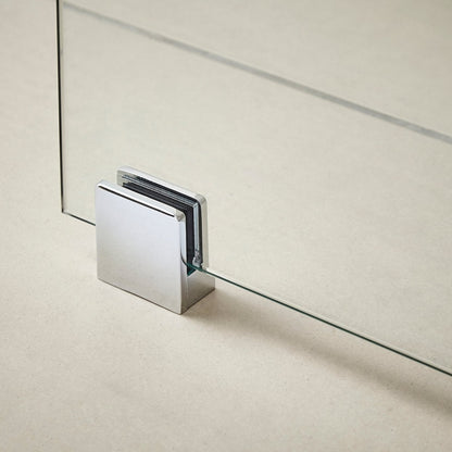 Nuie Wetroom Accessories Wetroom Screen Support Foot Contemporary Chrome Brass 45x44x30mm - JJ Building Materials