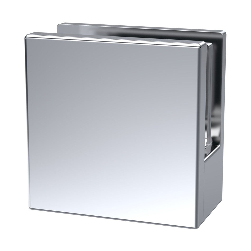 Nuie Wetroom Accessories Wetroom Screen Support Foot Contemporary Chrome Brass 45x44x30mm - JJ Building Materials
