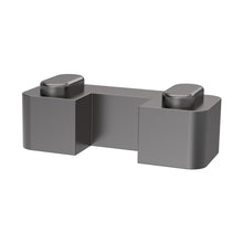 Nuie Wetroom Horseshoe Support Foot Gun Metal Contemporary Brushed Pewter Brass 9x24x10mm - JJ Building Materials