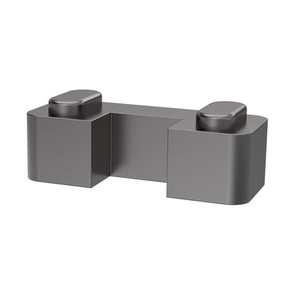 Nuie Wetroom Horseshoe Support Foot Gun Metal Contemporary Brushed Pewter Brass 9x24x10mm - JJ Building Materials