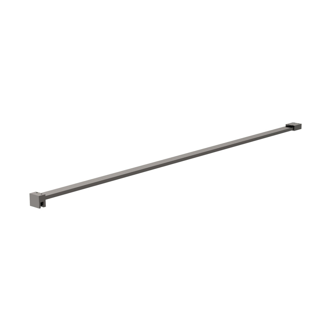 Nuie Wetroom Screen Support Bar Contemporary Brushed Pewter Stainless Steel 36x37x1202mm - JJ Building Materials