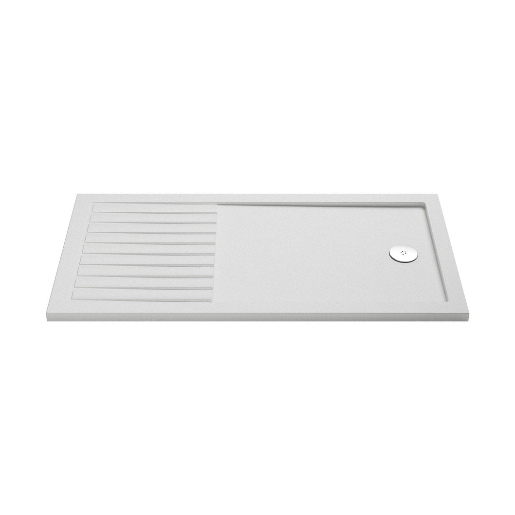 Nuie Wetroom Trays Slip Resistant Rectangular Walk-in Shower Tray 1700 X 800mm Contemporary White Acrylic Capped ABS Caco3 And Pu - JJ Building Materials