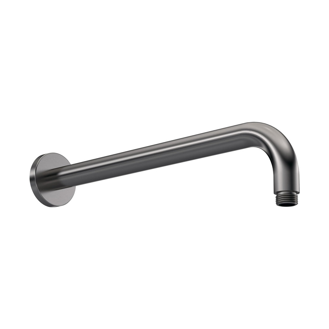 Nuie W/h Shower Arm Contemporary Brushed Pewter Brass 108x62x357mm - JJ Building Materials