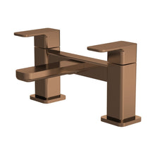 Nuie Windon Deck Mounted Bath Filler Contemporary Brushed Bronze Brass 136x230x147mm - JJ Building Materials