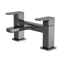 Nuie Windon Deck Mounted Bath Filler Contemporary Brushed Pewter Brass 136x230x147mm - JJ Building Materials