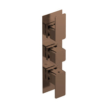 Nuie Windon Triple Thermostatic Valve Contemporary Brushed Brass ABS,brass 280x80x135mm - JJ Building Materials
