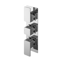 Nuie Windon Triple Thermostatic Valve With Diverter Contemporary Chrome Brass ABS 300x120x135mm - JJ Building Materials