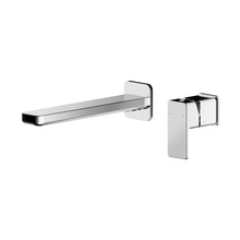 Nuie Windon Wall Mounted 2 Tap Hole Basin Mixer Contemporary Chrome Brass,plastic 50x150x201mm - JJ Building Materials