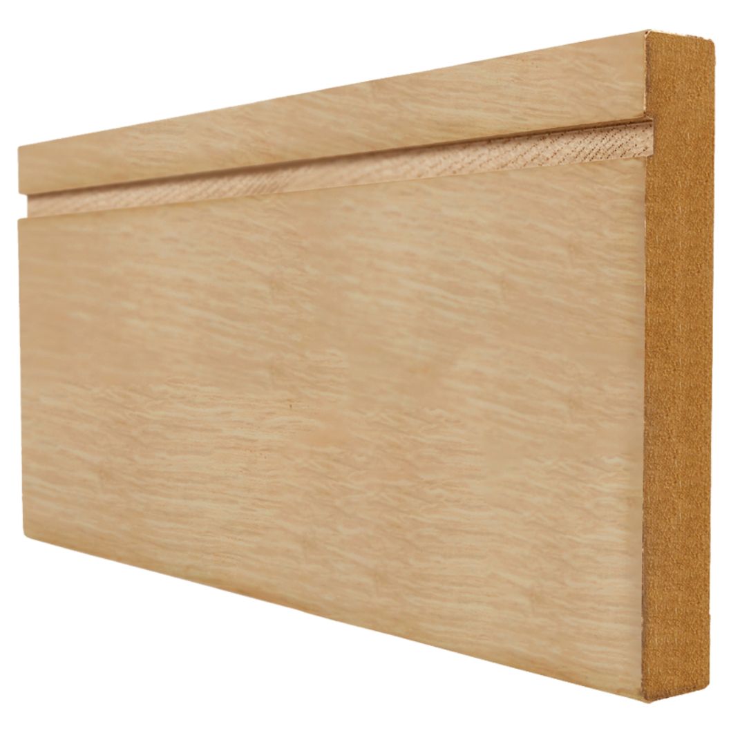 Oak Faced 18x95mm Single Groove Skirting Board (4x3m Lengths) - JJ Building Materials