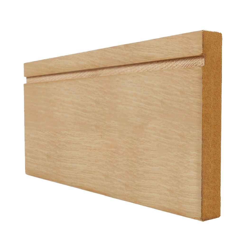 Oak Faced 18x95mm Single Groove Skirting Board (4x3m Lengths) - JJ Building Materials