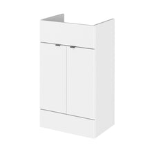 Hudson Reed Fusion 500mm Vanity Unit Contemp Gloss White MFC Painted Gloss 864x500x355mm