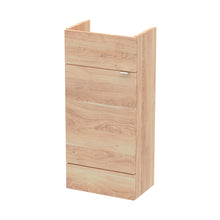 Hudson Reed Fusion 400mm Vanity Unit - Compact Contemp Bleached Oak MFC Textured Woodgrain 864x400x255mm