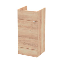 Hudson Reed Fusion 400mm Vanity Unit Contemp Bleached Oak MFC Textured Woodgrain 864x400x355mm