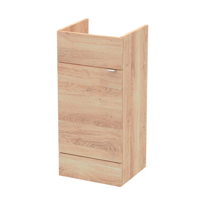 Hudson Reed Fusion 400mm Vanity Unit Contemp Bleached Oak MFC Textured Woodgrain 864x400x355mm