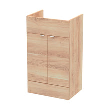 Hudson Reed Fusion 500mm Vanity Unit Contemp Bleached Oak MFC Textured Woodgrain 864x500x355mm