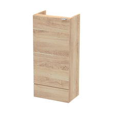 Hudson Reed Fusion 400mm Base Unit - Compact Contemp Bleached Oak MFC Textured Woodgrain 864x400x255mm