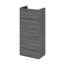 Hudson Reed Fusion 400mm Vanity Unit - Compact Contemp Anthracite Woodgrain MFC Textured Woodgrain 864x400x255mm