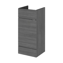 Hudson Reed Fusion 400mm Vanity Unit Contemp Anthracite Woodgrain MFC Textured Woodgrain 864x400x355mm
