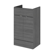 Hudson Reed Fusion 500mm Vanity Unit Contemp Anthracite Woodgrain MFC Textured Woodgrain 864x500x355mm