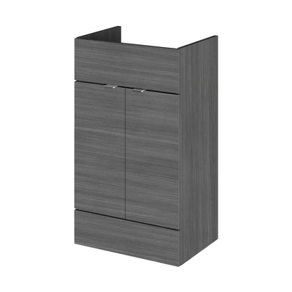 Hudson Reed Fusion 500mm Vanity Unit Contemp Anthracite Woodgrain MFC Textured Woodgrain 864x500x355mm