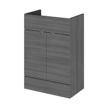 Hudson Reed Fusion 600mm Vanity Unit Contemp Anthracite Woodgrain MFC Textured Woodgrain 864x600x355mm