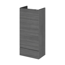 Hudson Reed Fusion 400mm Base Unit - Compact Contemp Graphite Grey Woodgrain MFC Textured Woodgrain 864x400x255mm