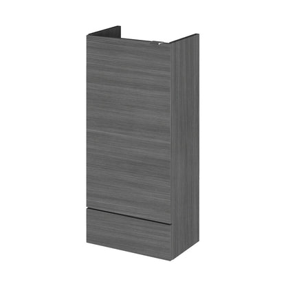 Hudson Reed Fusion 400mm Base Unit - Compact Contemp Graphite Grey Woodgrain MFC Textured Woodgrain 864x400x255mm