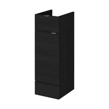 Hudson Reed Fusion 300mm Drawer Lined Unit Contemp Charcoal Black MFC Textured Woodgrain 864x300x355mm