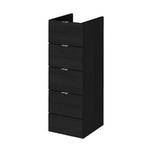 Hudson Reed Fusion 300mm Drawer Unit Contemp Charcoal Black MFC Textured Woodgrain 864x300x355mm