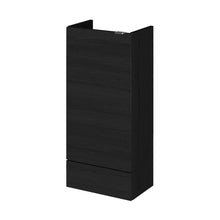 Hudson Reed Fusion 400mm Base Unit - Compact Contemp Charcoal Black MFC Textured Woodgrain 864x400x255mm