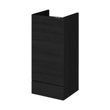 Hudson Reed Fusion 400mm Base Unit Contemp Charcoal Black MFC Textured Woodgrain 864x400x355mm