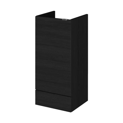 Hudson Reed Fusion 400mm Base Unit Contemp Charcoal Black MFC Textured Woodgrain 864x400x355mm
