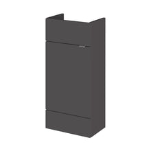 Hudson Reed Fusion 400mm Vanity Unit - Compact Contemp Gloss Grey MFC Painted Gloss 864x400x255mm