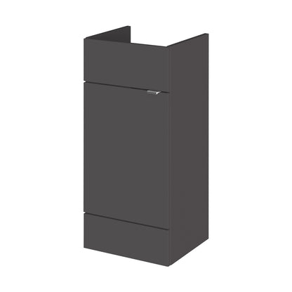 Hudson Reed Fusion 400mm Vanity Unit Contemp Gloss Grey MFC Painted Gloss 864x400x355mm
