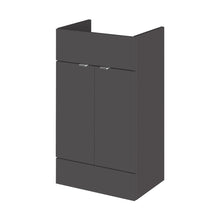 Hudson Reed Fusion 500mm Vanity Unit Contemp Gloss Grey MFC Painted Gloss 864x500x355mm