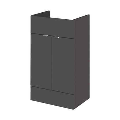 Hudson Reed Fusion 500mm Vanity Unit Contemp Gloss Grey MFC Painted Gloss 864x500x355mm