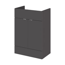 Hudson Reed Fusion 600mm Vanity Unit Contemp Gloss Grey MFC Painted Gloss 864x600x355mm