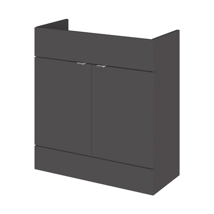 Hudson Reed Fusion 800mm Vanity Unit Contemp Gloss Grey MFC Painted Gloss 864x800x355mm