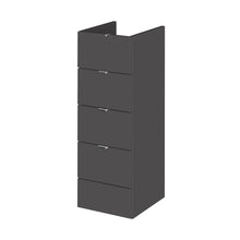 Hudson Reed Fusion 300mm Drawer Unit Contemp Gloss Grey MFC Painted Gloss 864x300x355mm