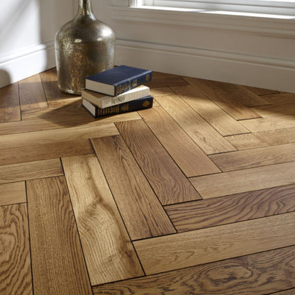 Oxbridge Oak Brushed Fusion Hybrid Engineered Wood Flooring - 1.92m2 Pack Size | Parquet Range - JJ Building Materials