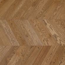 Oxbridge Oak Chevron Brushed Fusion Hybrid Engineered Wood Flooring - 1.568m2 Pack Size | Parquet Range - JJ Building Materials