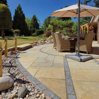 Pavestone Abbey (22mm Calibrated Sawn Edges) Natural Limestone Paving - Mixed Size Patio Pack - 15m² - JJ Building Materials