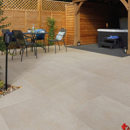 Pavestone Amalfi Beige Porcelain Paving - 900 x 600mm - JJ Building Materials