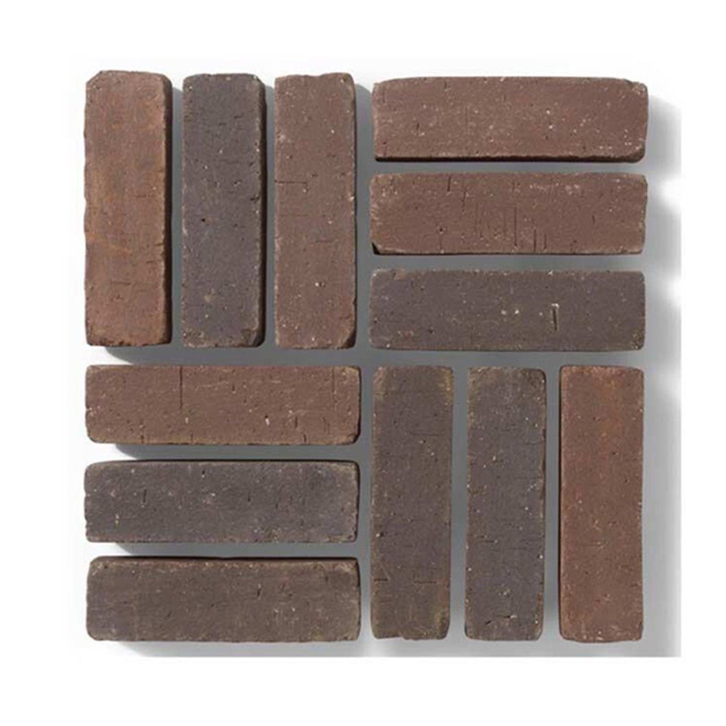 Pavestone Antique Bordeaux Clay Slimsett - 204 x 50 x 60mm - 7.3m² - JJ Building Materials