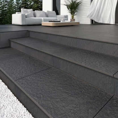 Pavestone Ardesia Black Porcelain Paving - 900 x 600mm - JJ Building Materials